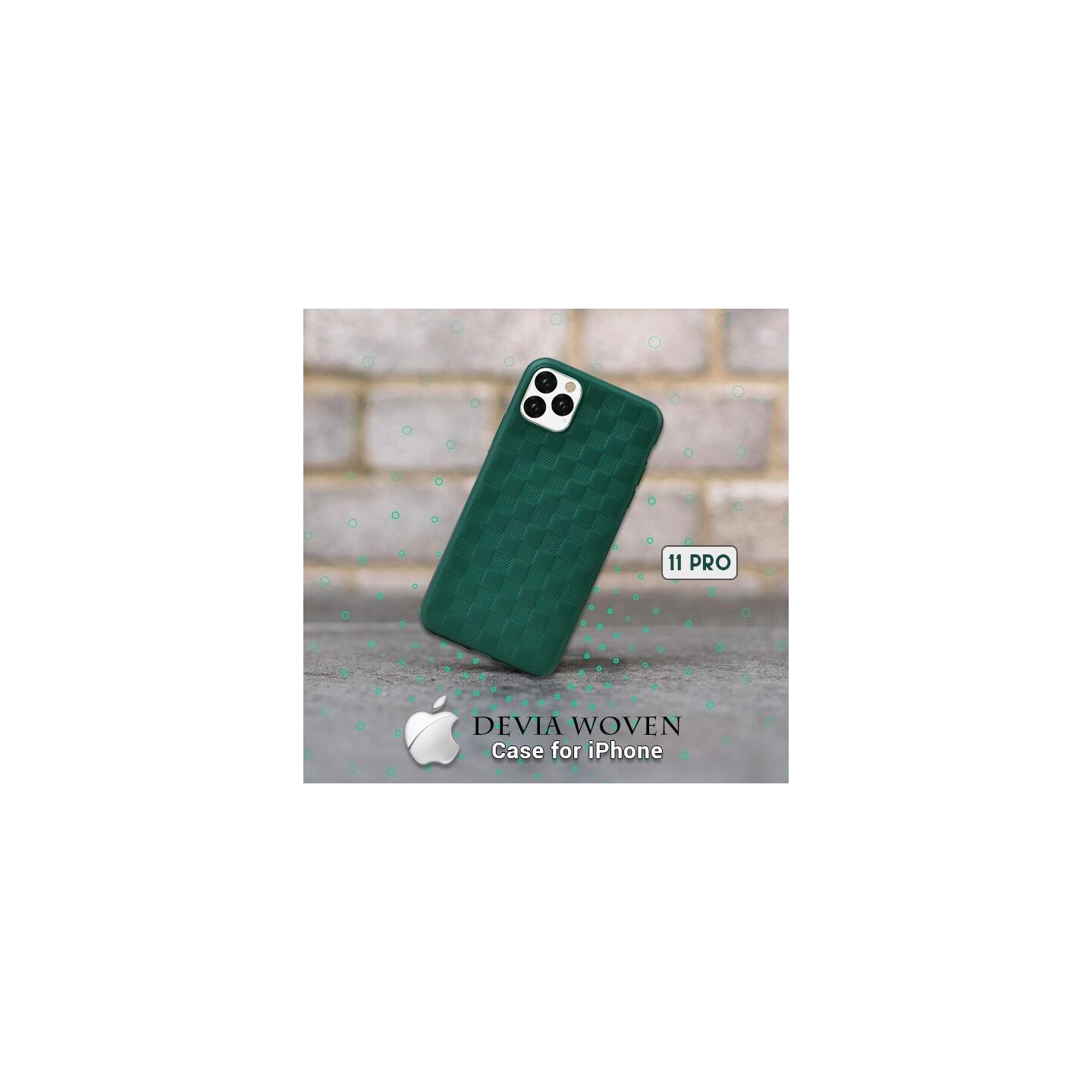 Devia Woven2 Pattern Design Soft Case iPhone 11 Pro Max green