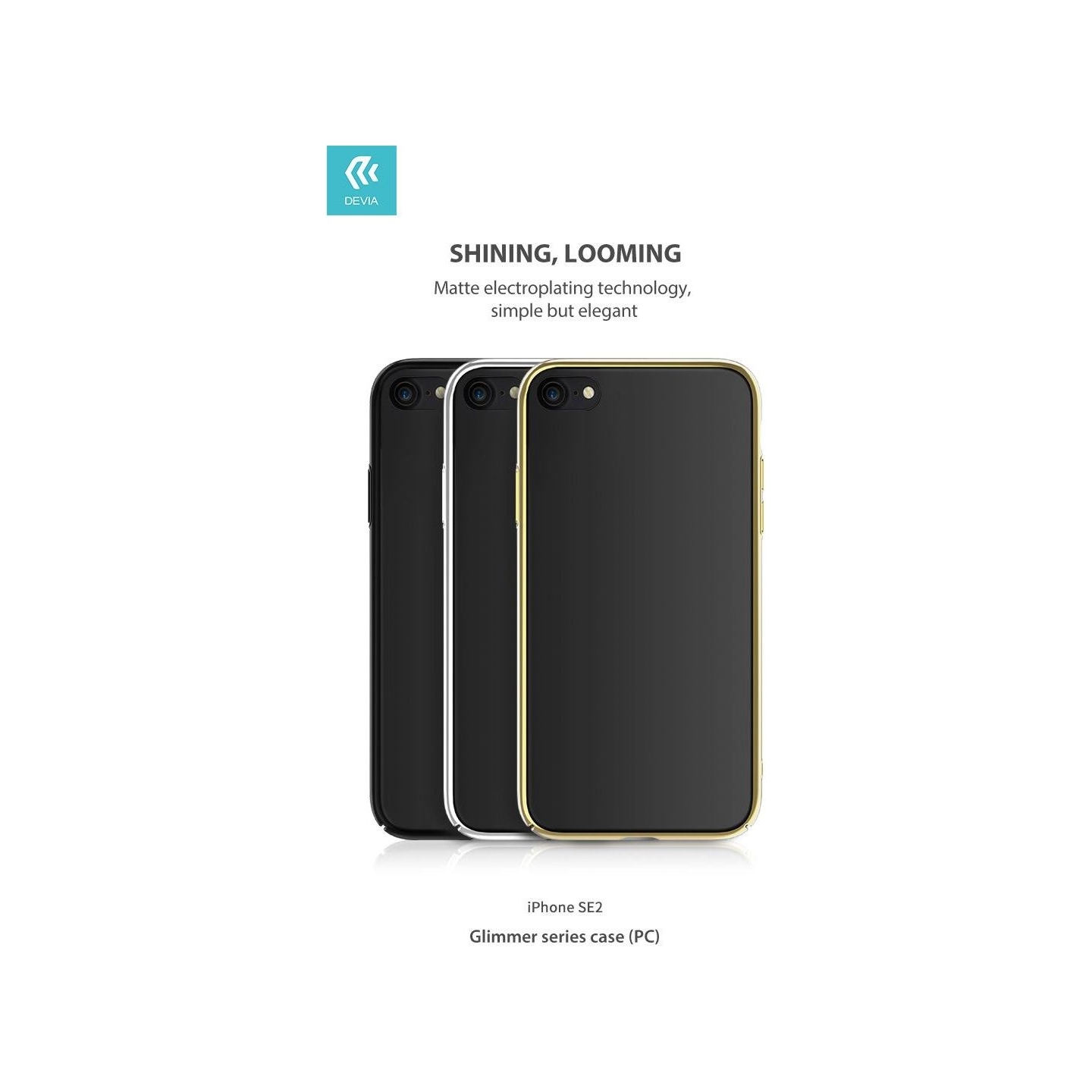 Devia Glimmer series case (PC) iPhone SE2 gold