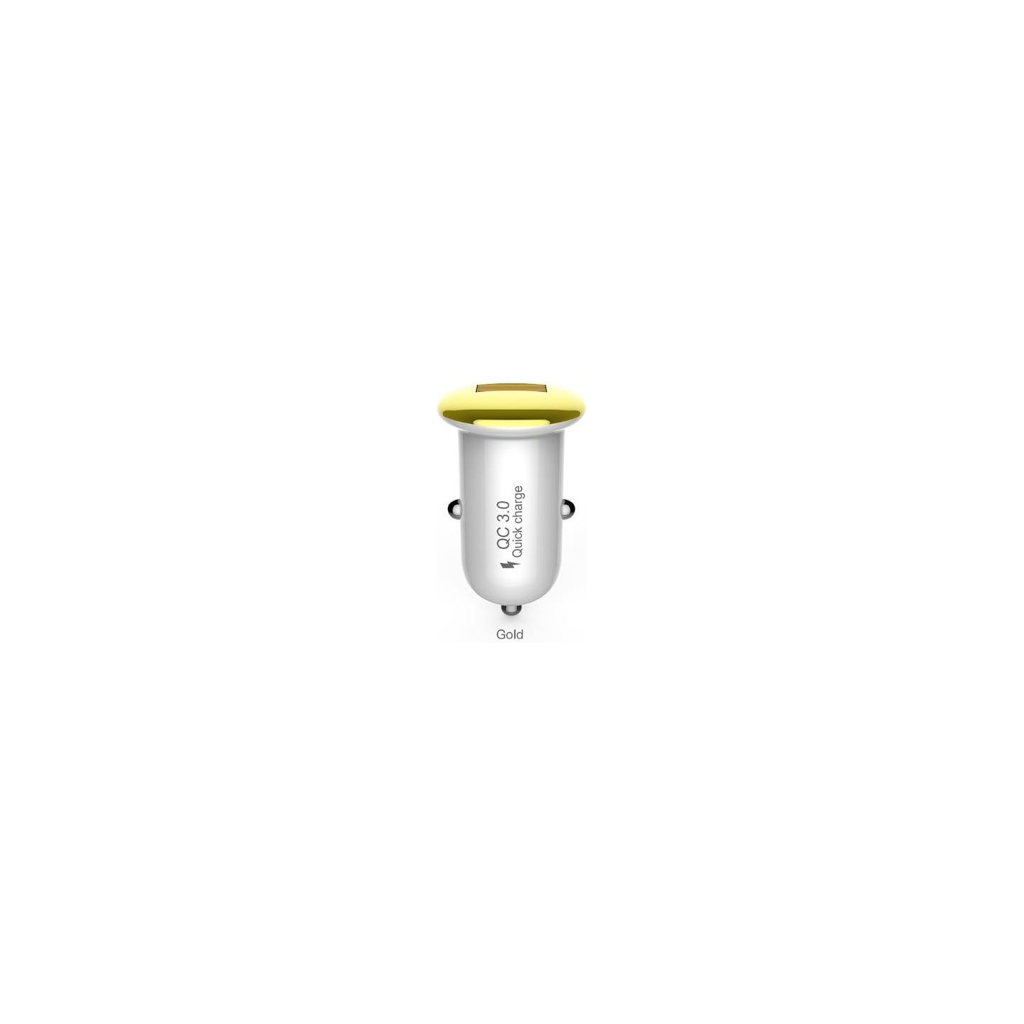 Devia Mushroom series car charger (QC3.0-18W) gold