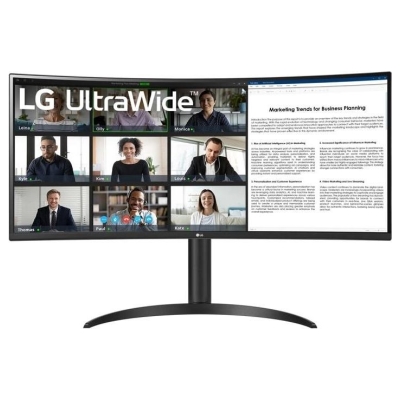 LG LCD Monitor|LG|34WR55QK-B|34"|Business/Curved/21 : 9|Panel VA|3440x1440|21:9|100Hz|5 ms|Height adjustable|Tilt|Colour Black|3
