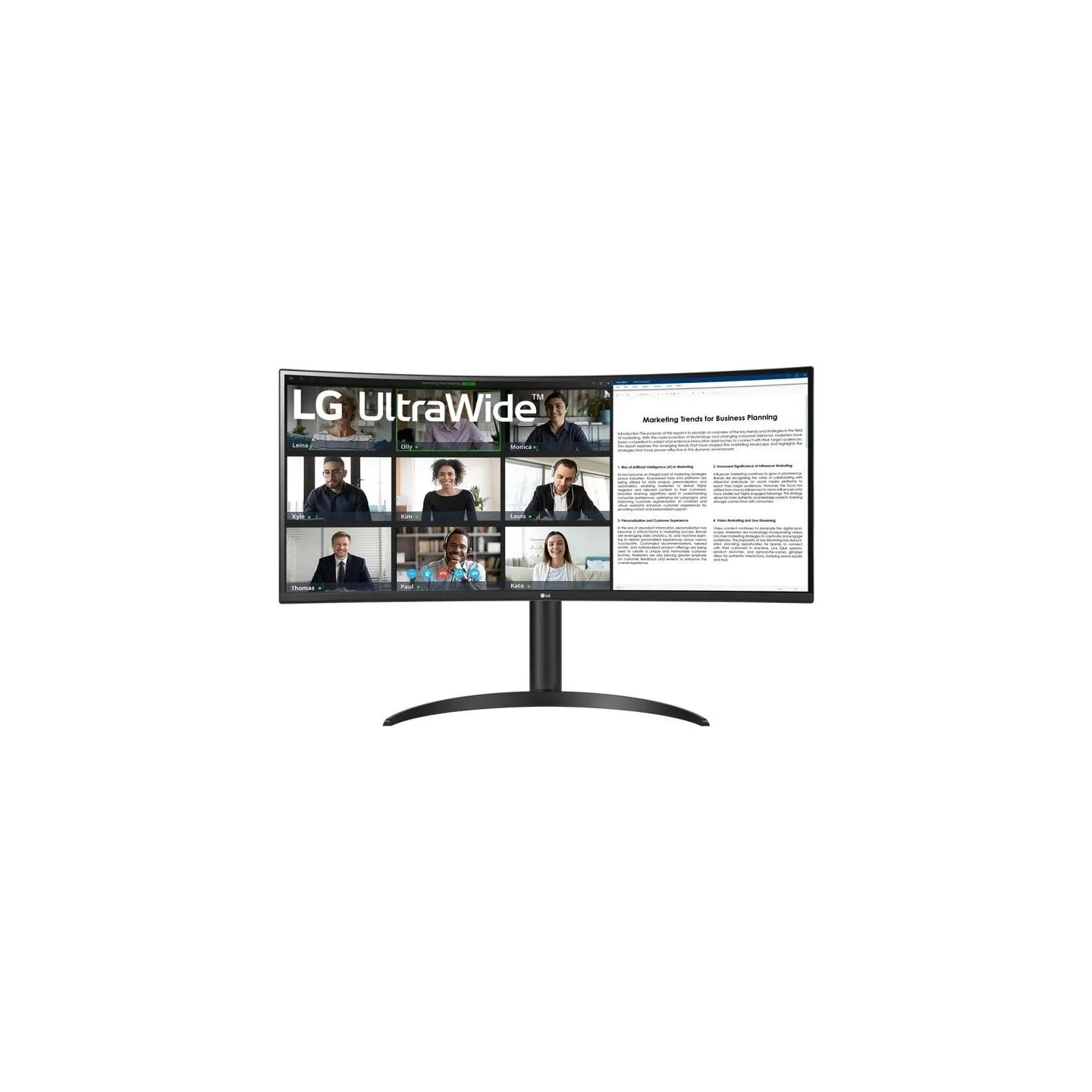 LG LCD Monitor|LG|34WR55QK-B|34"|Business/Curved/21 : 9|Panel VA|3440x1440|21:9|100Hz|5 ms|Height adjustable|Tilt|Colour Black|3
