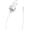 Devia Smart Series Dual USB Car Charger Suit with Lightning Cable (MFi)(2.4A,2USB) white