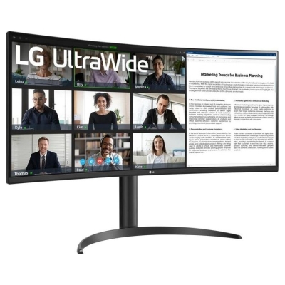 LG LCD Monitor|LG|34WR55QK-B|34"|Business/Curved/21 : 9|Panel VA|3440x1440|21:9|100Hz|5 ms|Height adjustable|Tilt|Colour Black|3