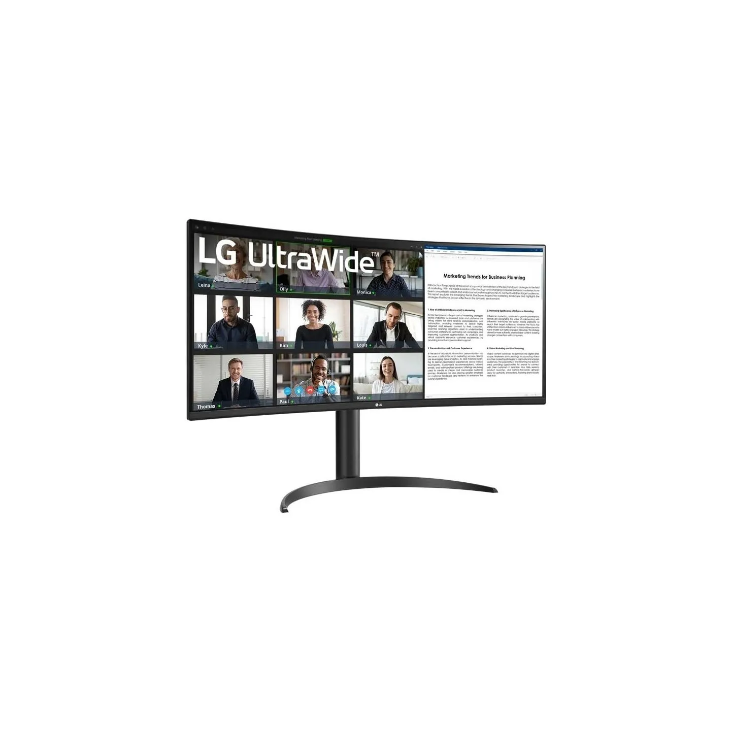 LG LCD Monitor|LG|34WR55QK-B|34"|Business/Curved/21 : 9|Panel VA|3440x1440|21:9|100Hz|5 ms|Height adjustable|Tilt|Colour Black|3