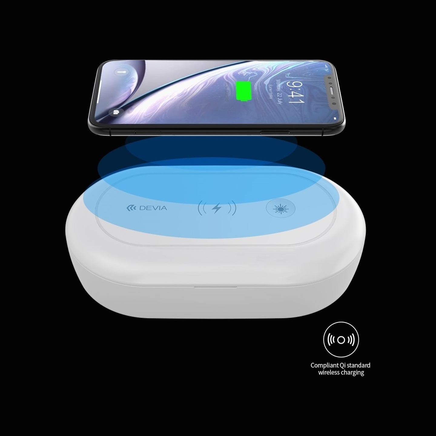 Devia Wireless Charging Disinfection box white