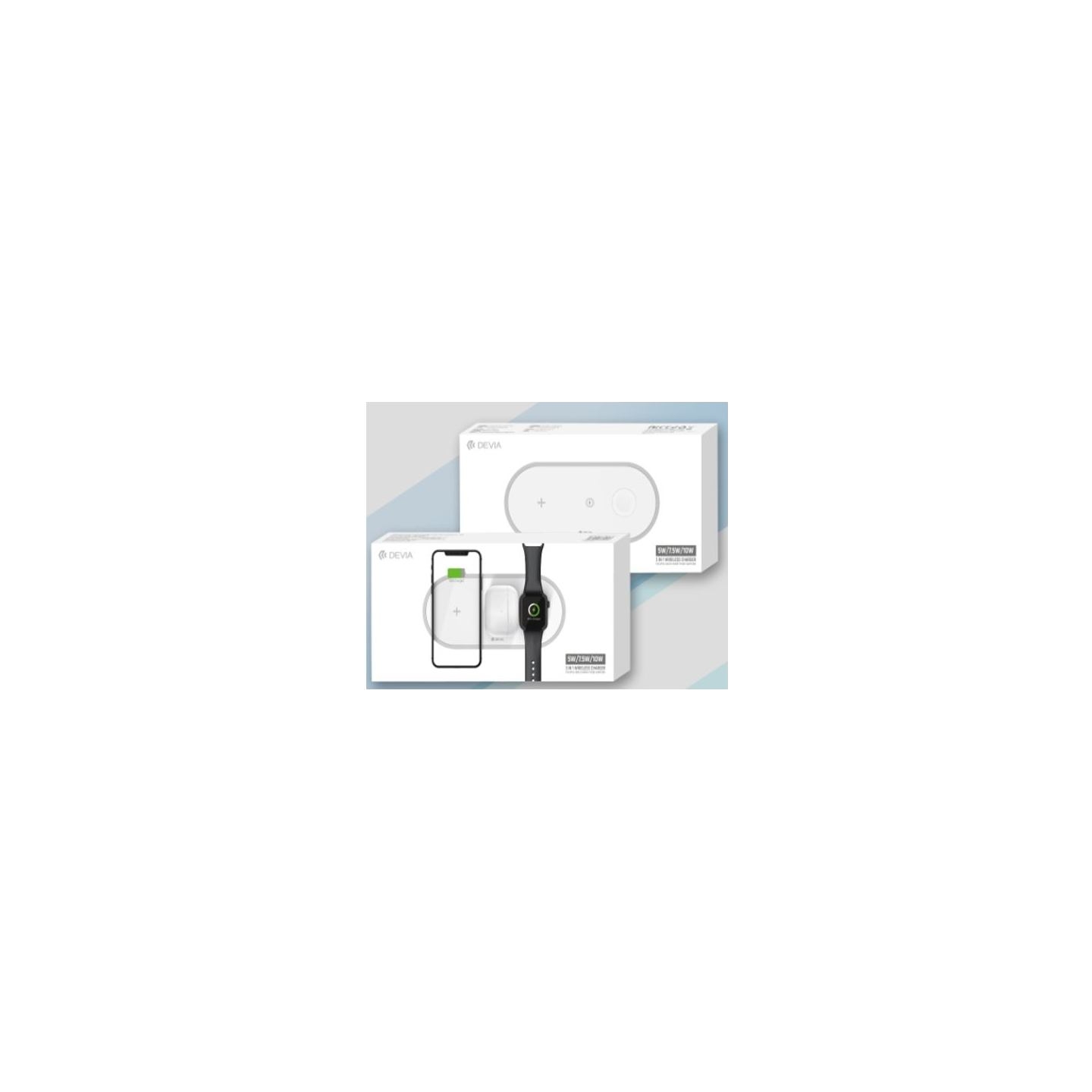 Devia 3In1 Charger for smart phone & Applewatch & Earphone V4 (10W) white