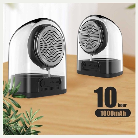Devia Crystal Series TWS Speaker with Silicon Case (2pcs) Black