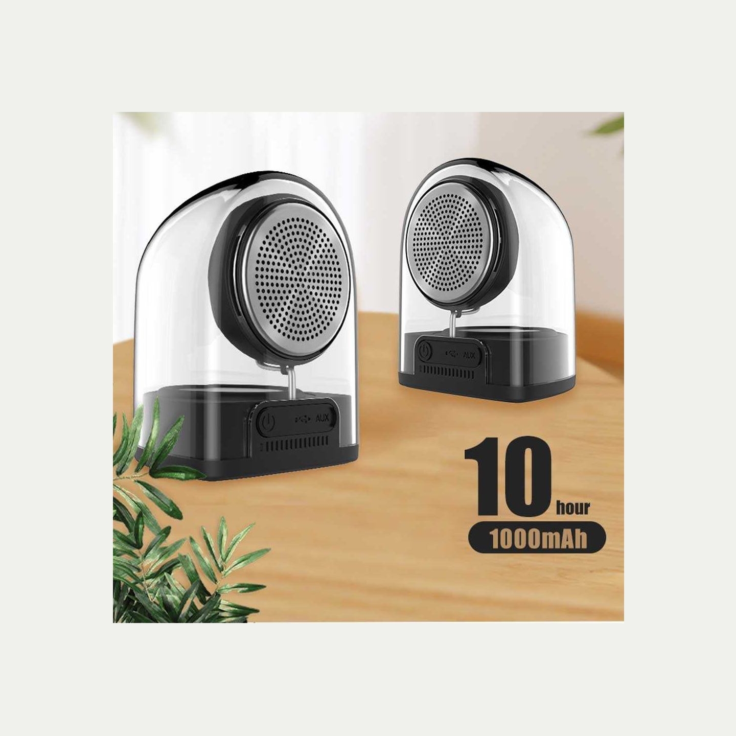 Devia Crystal Series TWS Speaker with Silicon Case (2pcs) Black