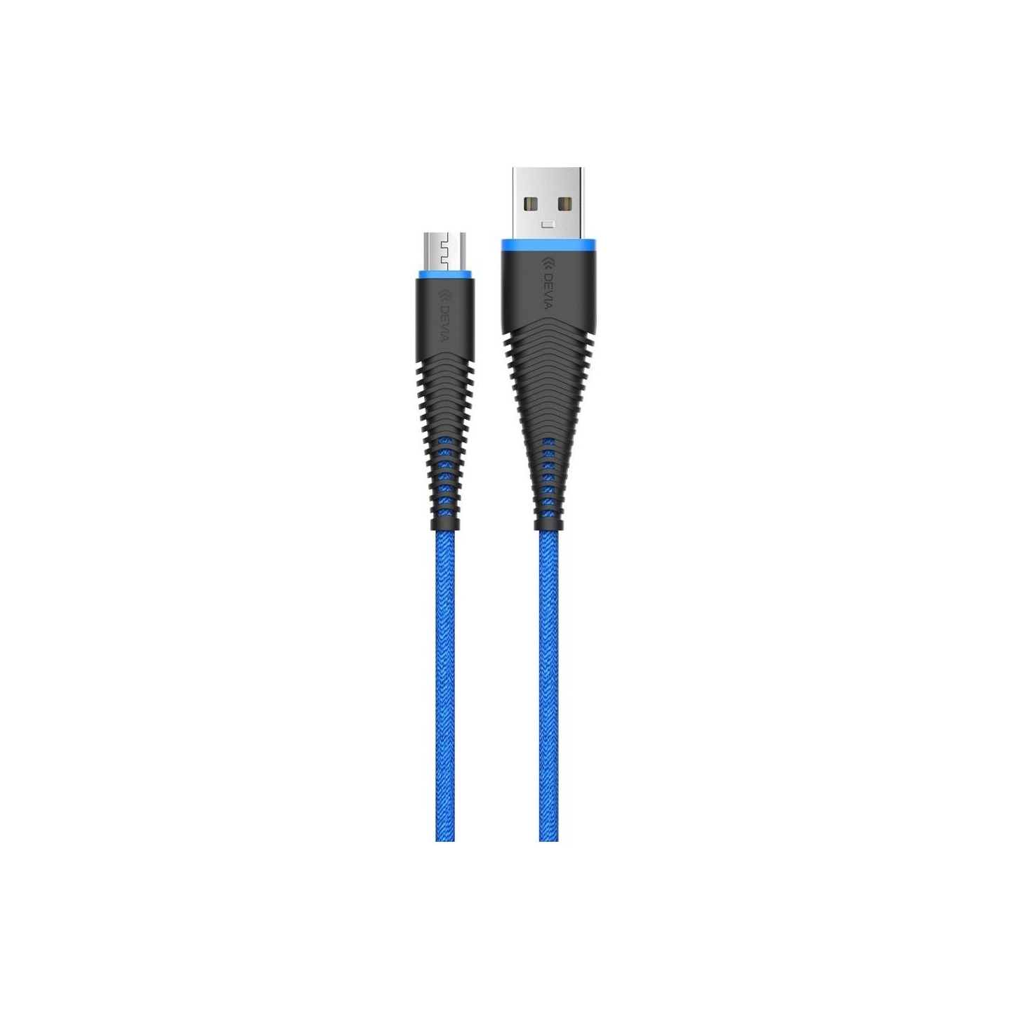 Devia Fish 1 Series Cable for Micro USB (5V 2.4A,1.5M) blue