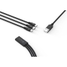 Devia Kintone Series 3In1 Tube, USB to Lightning, MicroUSB, Type-C, 1,2m, Black
