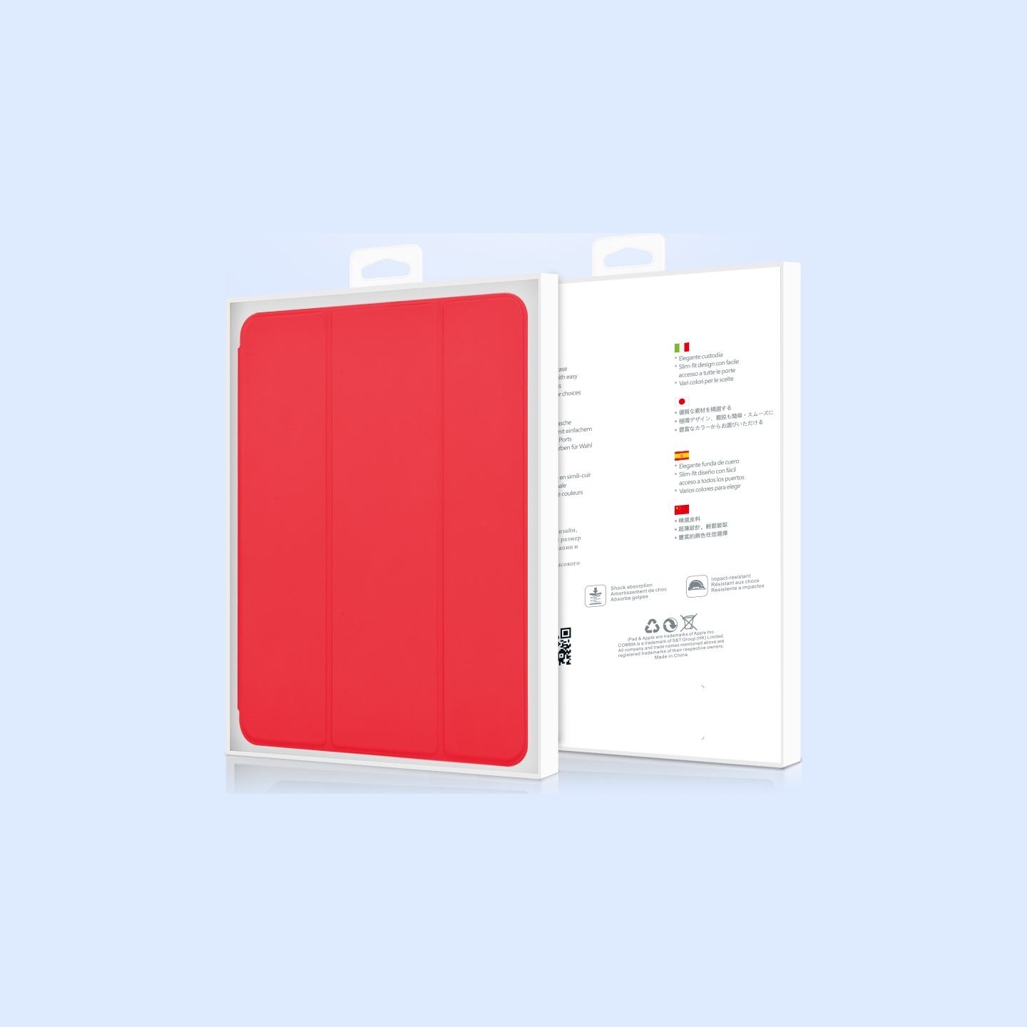 Devia Leather Case with Pencil Slot (2018) iPad Air (2019) & iPad Pro 10.5 Red