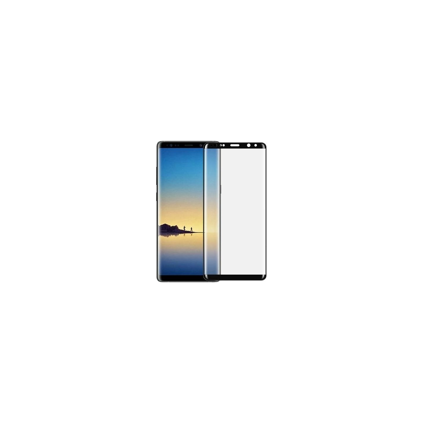 Devia 3D Curved Tempered Glass Seamless Full Screen Protector Samsung Galaxy note8 black