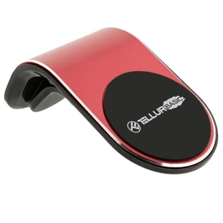 Tellur Basic Car Phone Holder Magnetic MCM7, Air Vent Mount Red