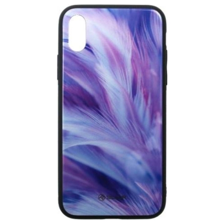 Tellur Cover Glass print for iPhone XS feather