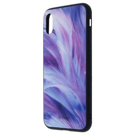 Tellur Cover Glass print for iPhone XS feather