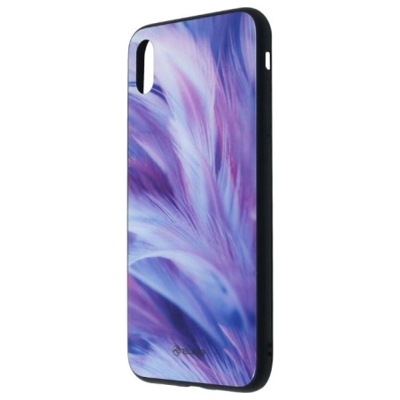 Tellur Cover Glass print for iPhone XS MAX feather