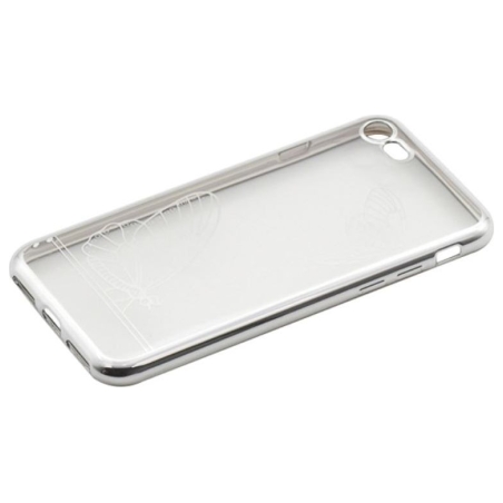 Tellur Cover Silicone for iPhone 7 Butterfly silver