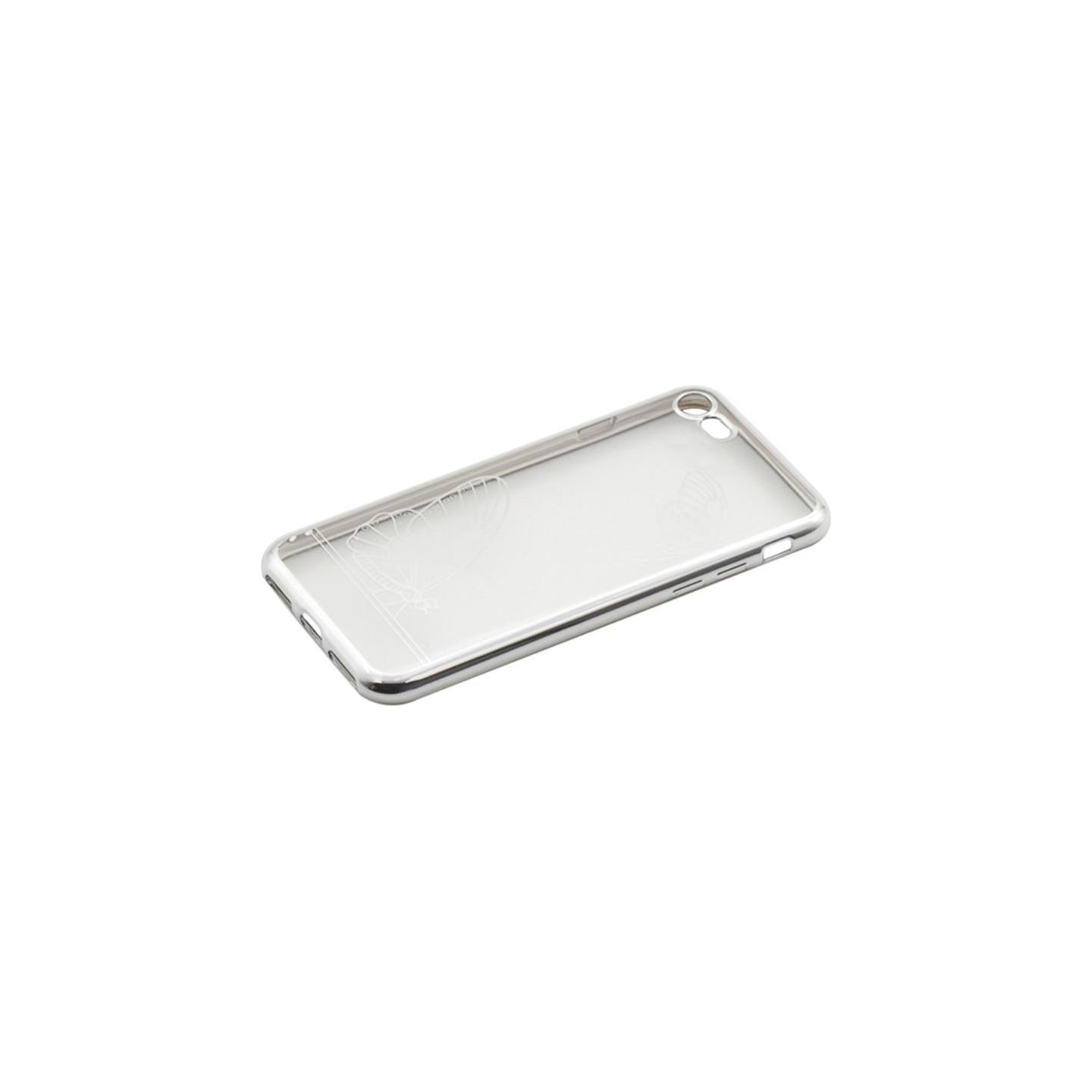 Tellur Cover Silicone for iPhone 7 Butterfly silver