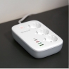 Tellur Smart WiFi Power Strip 3 Outlets, PD30W, QC18W, 2xUSB 2.4A 2500W 10A 2m