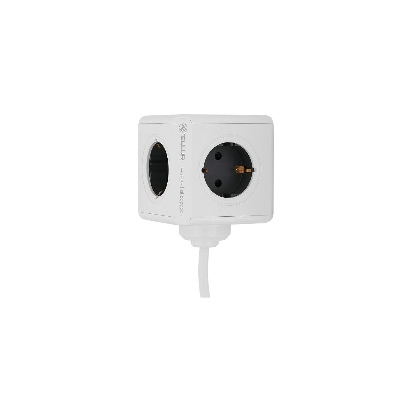 Tellur Power Cube Extended, Power strip 4 Outlets + 2xUSB ports, 1.5m cable white