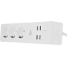 Tellur WiFi Power Strip, 3 Outlets, 4*USB 4A, 2200W, 10A, 1.8m