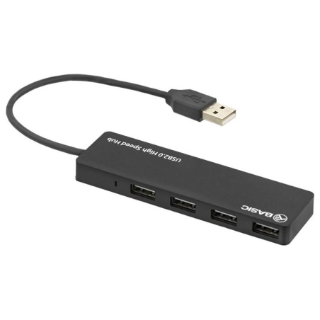 Tellur Basic USB Hub, 4 ports, USB 2.0 Black