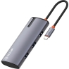 Tellur USB-C hub, PD 3.0 100W, HDMI, 3xUSB 3.0 grey