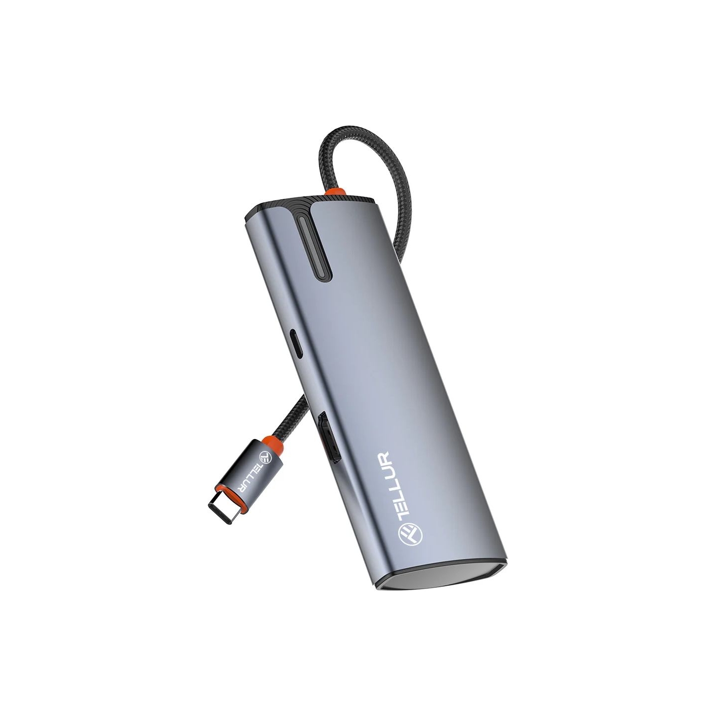 Tellur USB-C hub, PD 3.0 100W, HDMI, 3xUSB 3.0 grey