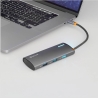 Tellur USB-C hub, PD 3.0 100W, HDMI, 3xUSB 3.0 grey