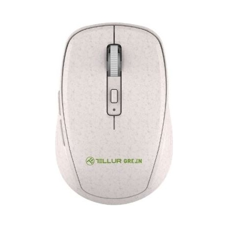 Tellur Green Wireless Mouse Nano Reciever Creame