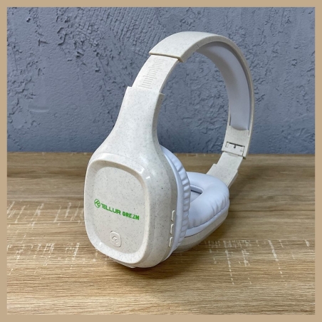 Tellur Green Bluetooth Over-Ear Headphones Pulse Foldable Cream