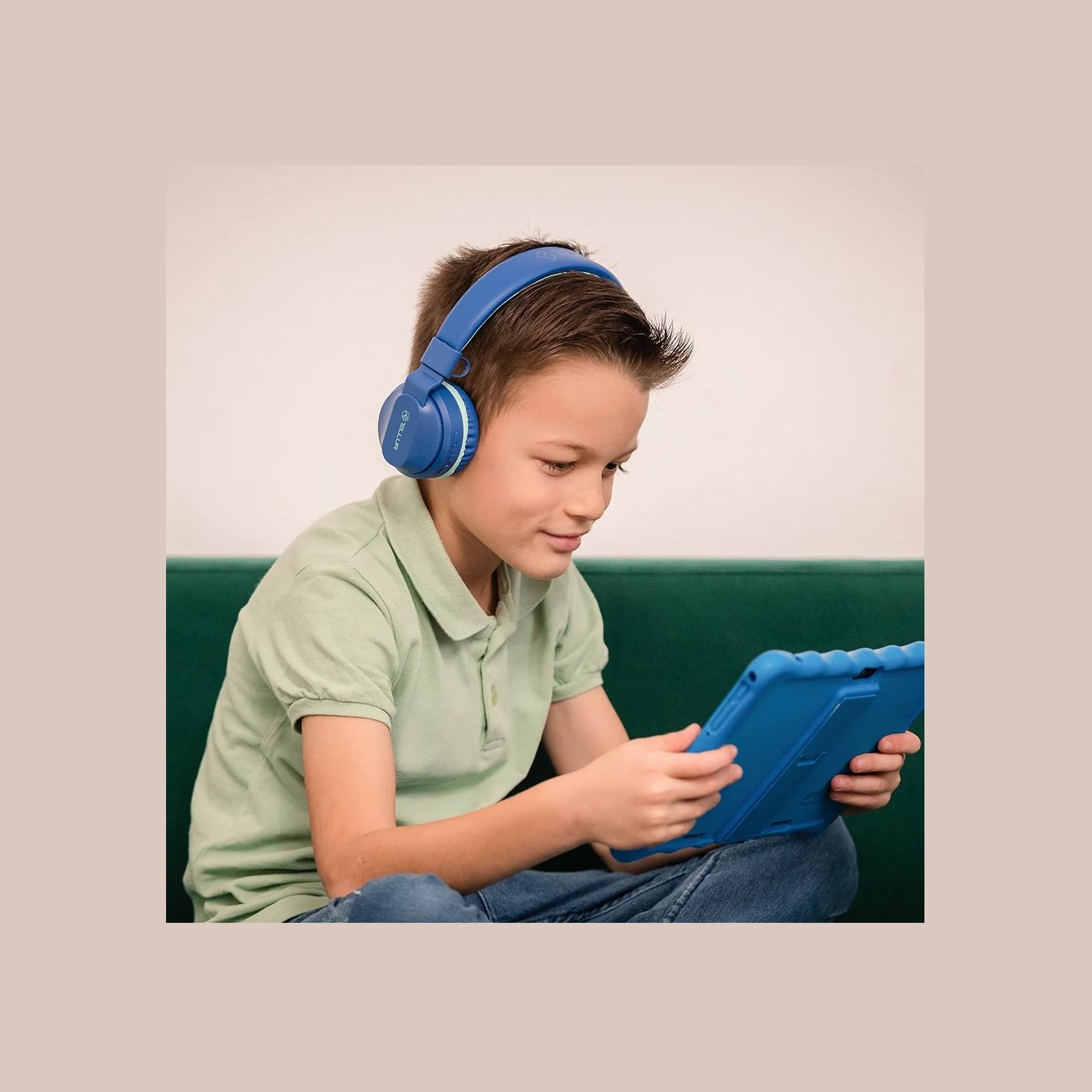 Tellur Buddy Bluetooth Over-Ear Headphones Blue
