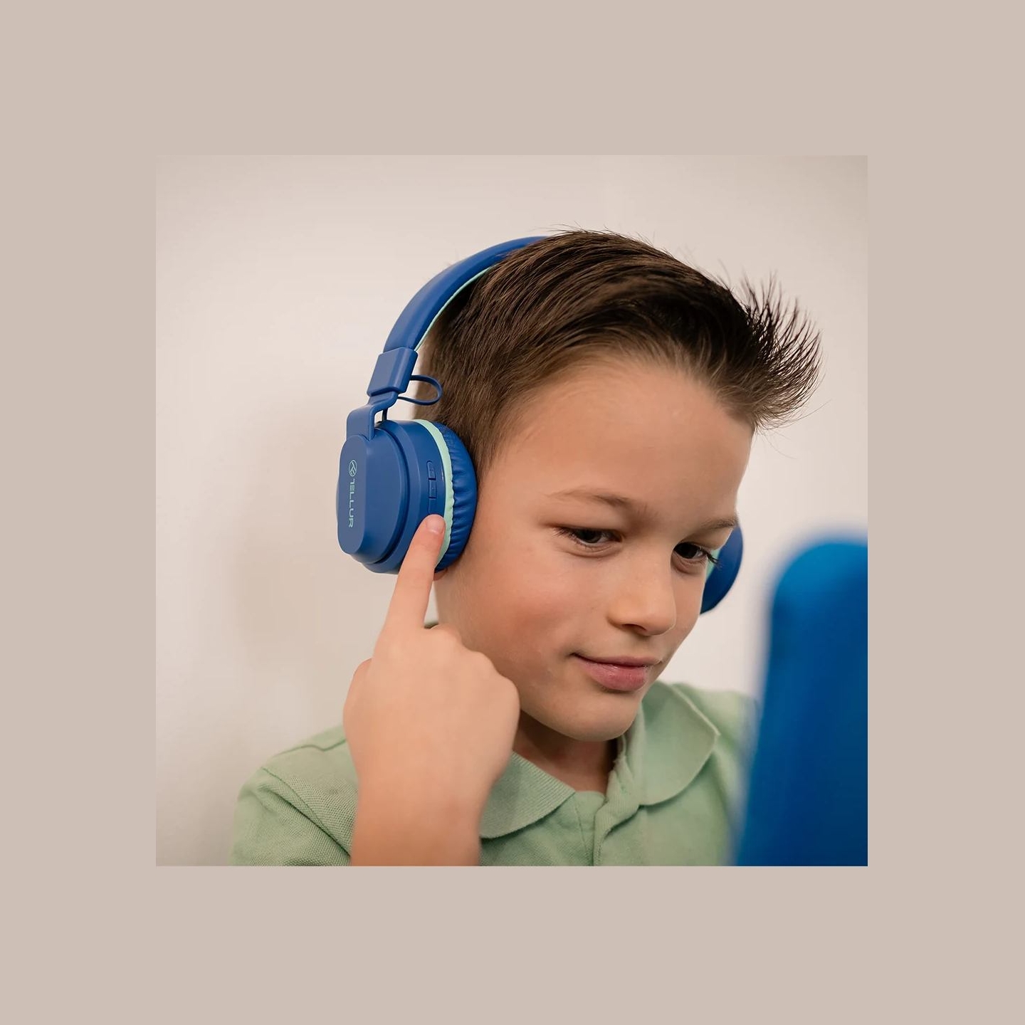 Tellur Buddy Bluetooth Over-Ear Headphones Blue