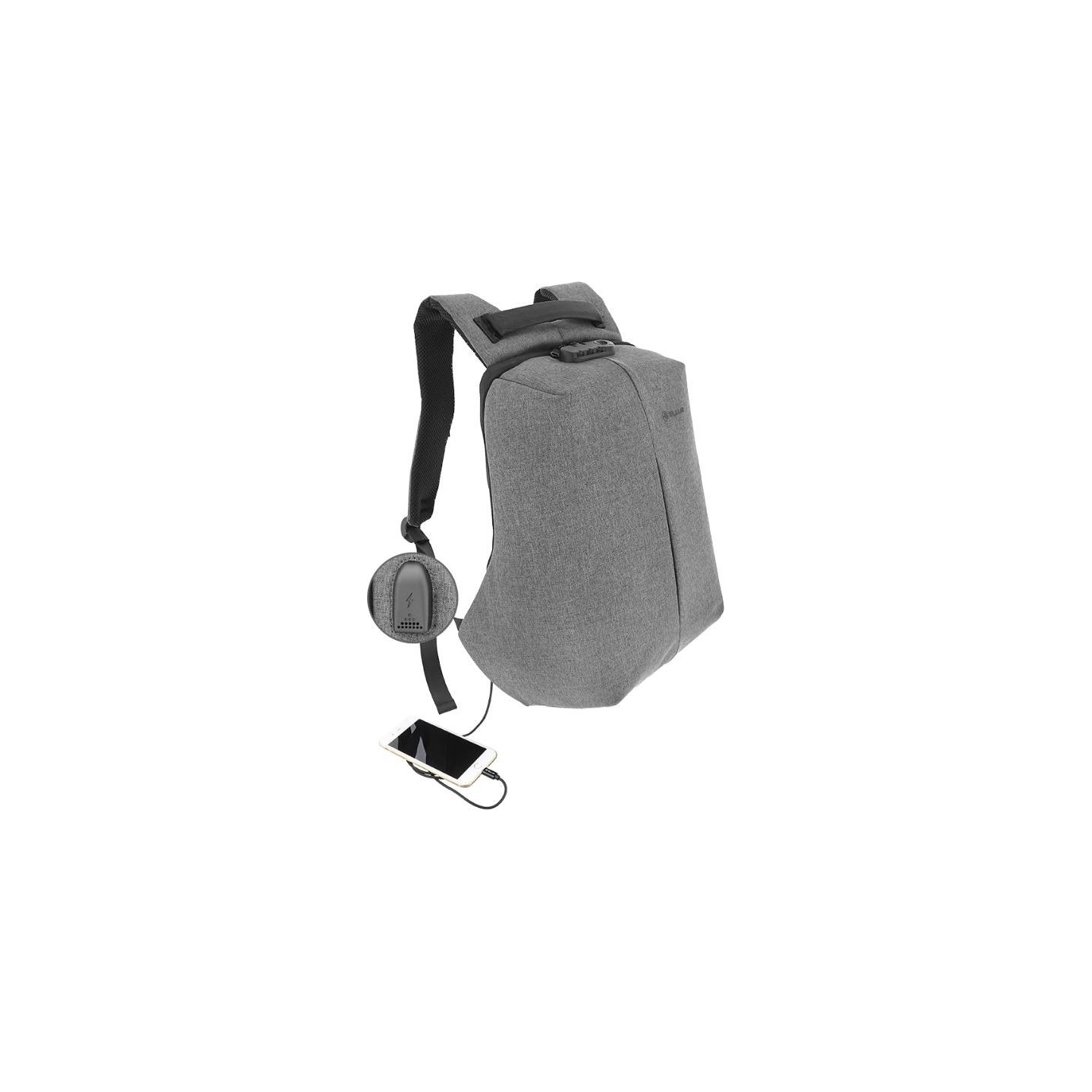 Tellur 15.6 Notebook Backpack Antitheft V2, USB Port, Gray