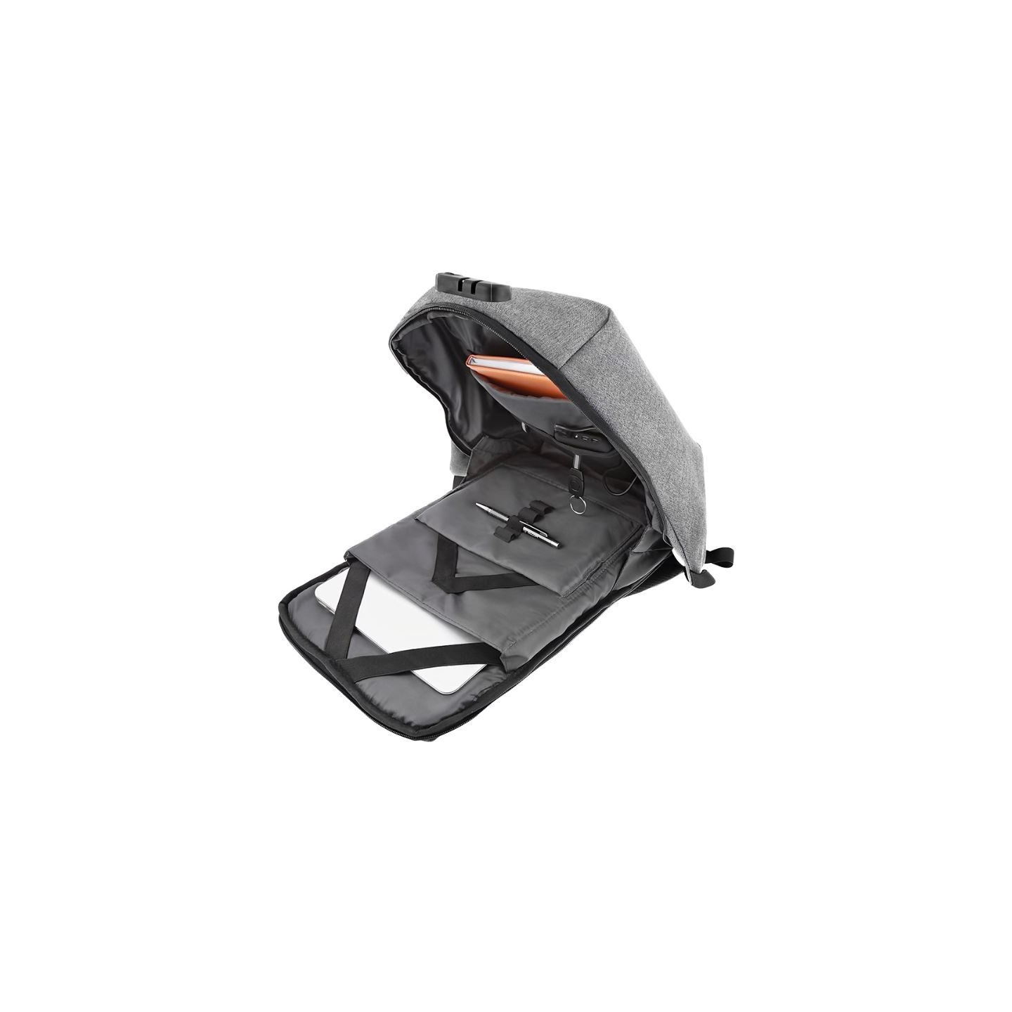 Tellur 15.6 Notebook Backpack Antitheft V2, USB Port, Gray