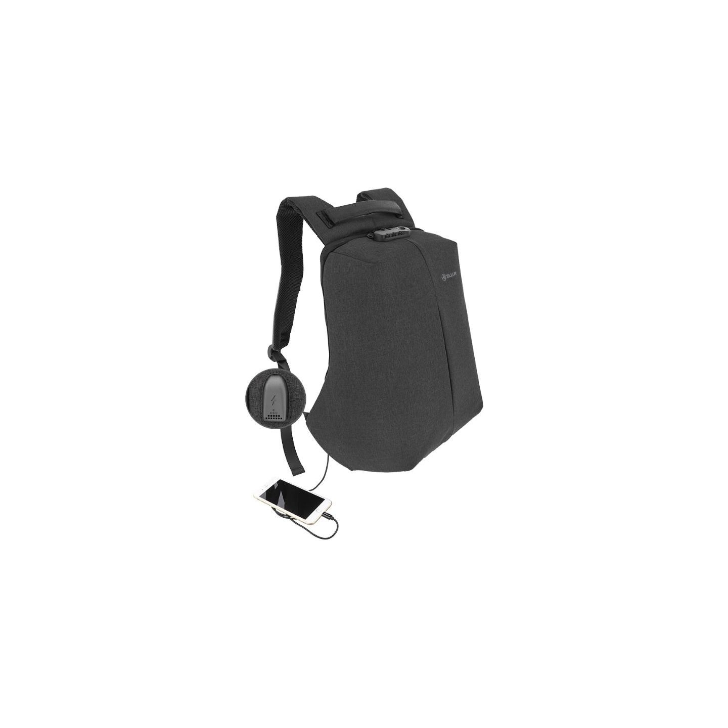 Tellur 15.6 Notebook Backpack Antitheft V2, USB port, Black