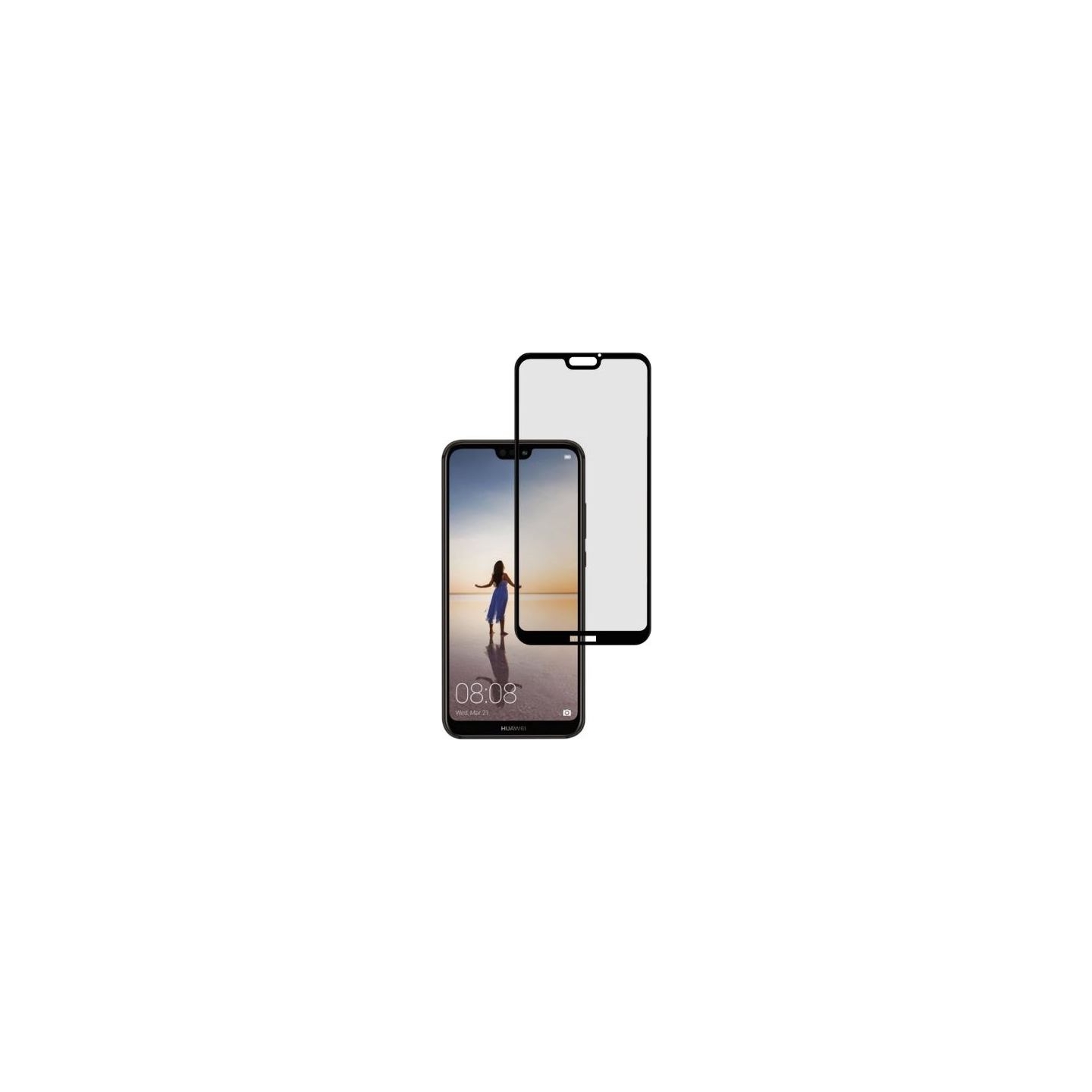 Tellur Tempered Glass 3D Case Friendly Full Glue for Huawei P20 Lite black