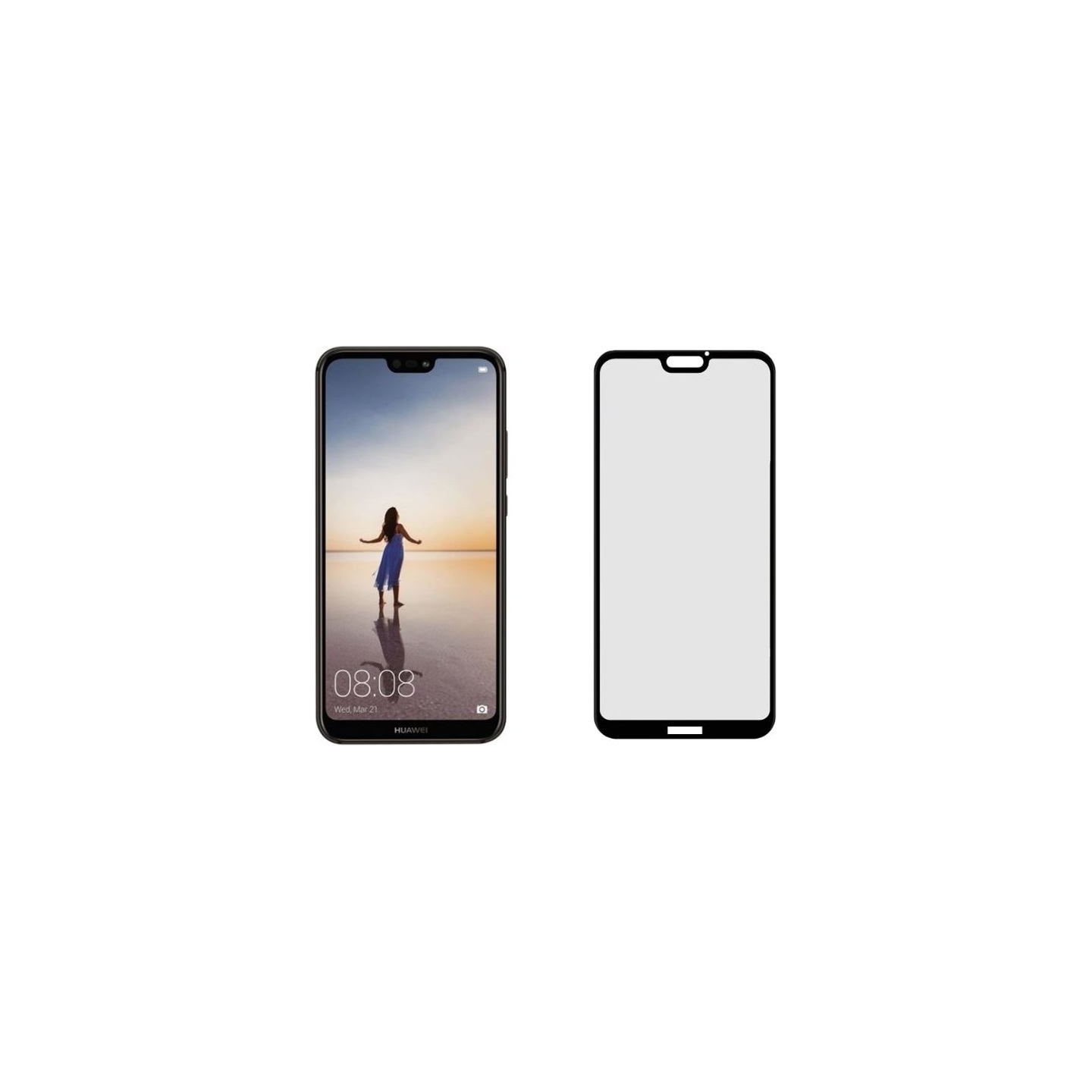 Tellur Tempered Glass 3D Case Friendly Full Glue for Huawei P20 Lite black