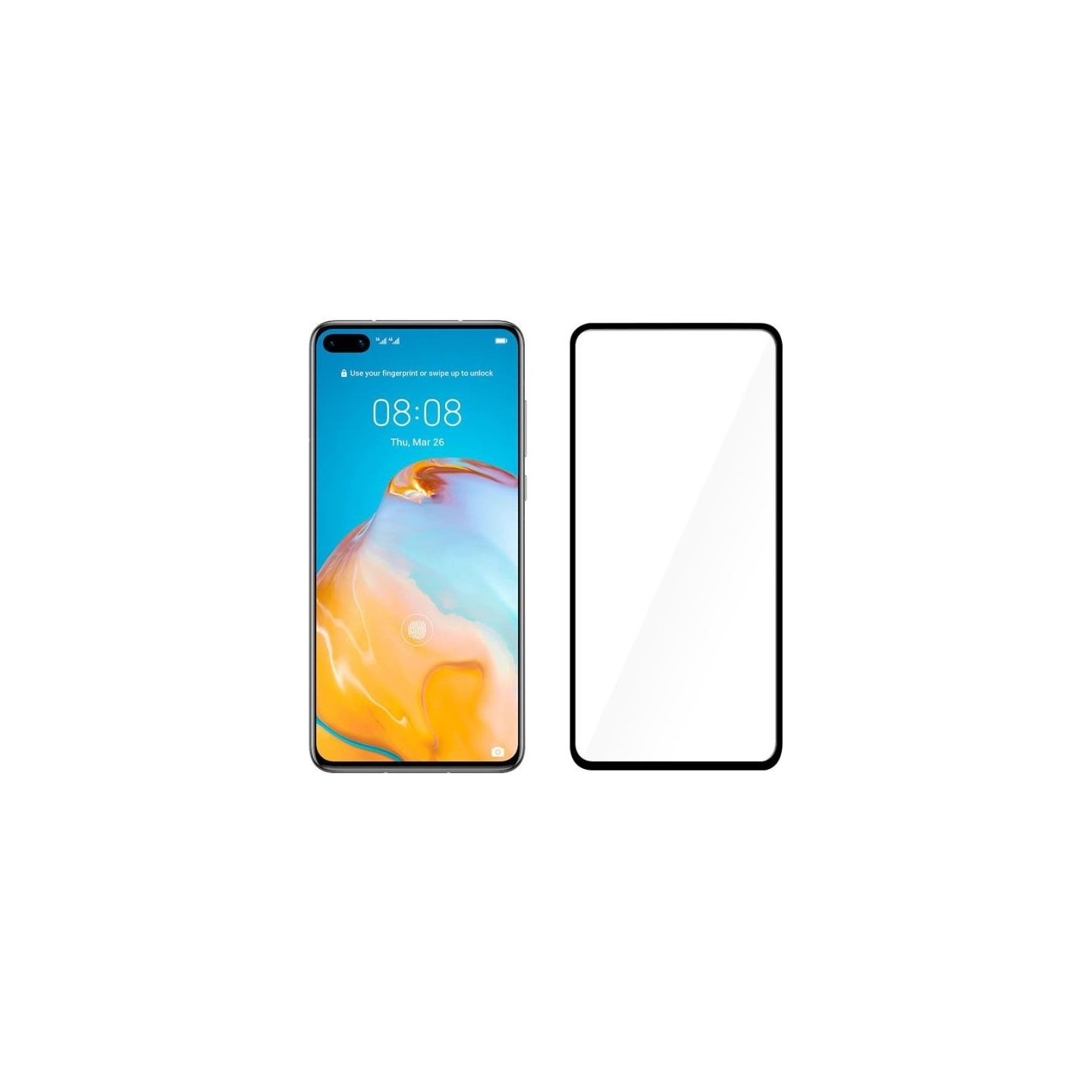 Tellur Tempered Glass 2.5D Full Cover Full Glue for Huawei P40 black