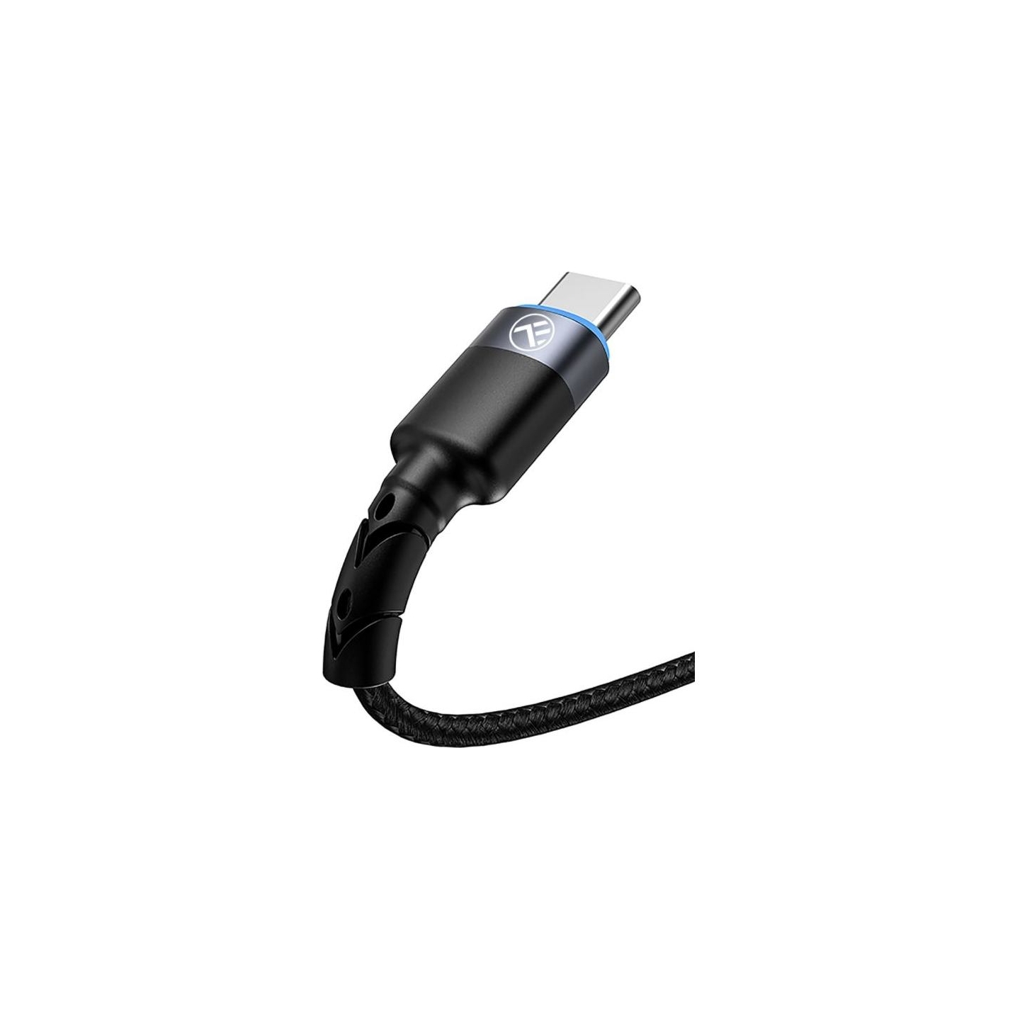 Tellur Data Cable USB to Type-C LED Nylon Braided 1.2m Black