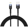 Tellur Data cable USB to Lightning LED, Nylon Braided, 1.2m black