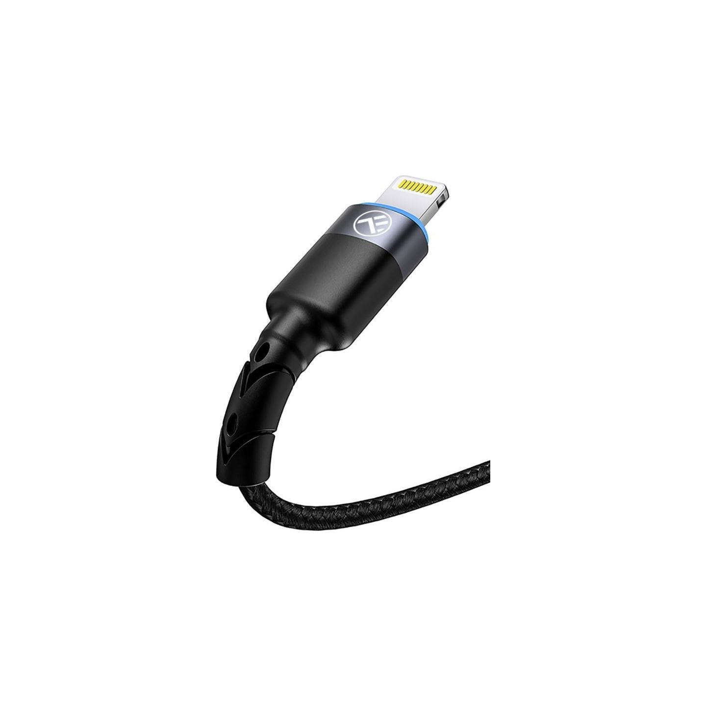 Tellur Data cable USB to Lightning LED, Nylon Braided, 1.2m black