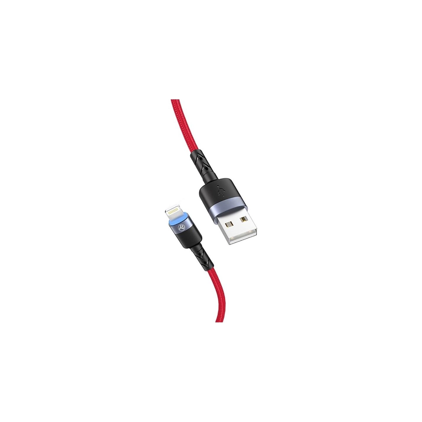 Tellur Data Cable USB to Lightning with LED Light 3A 1.2m Red