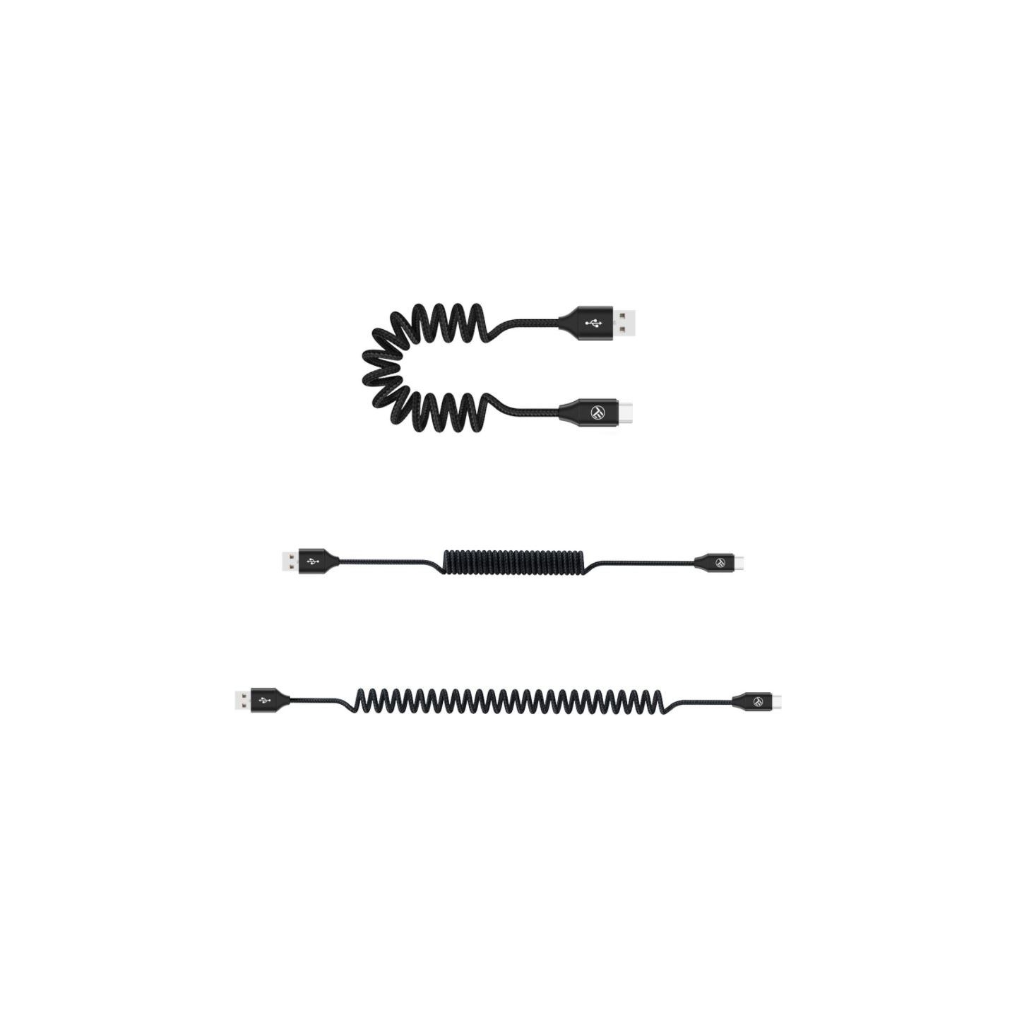 Tellur Data Cable Extendable USB to Type-C 3A 1.8m Black