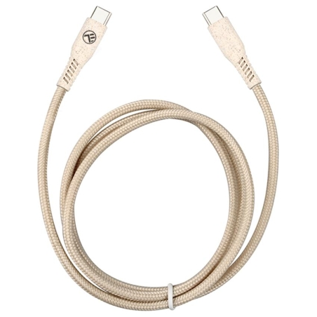 Tellur Green Data Cable Type-C to Type-C 3A PD60W 1m nylon cream