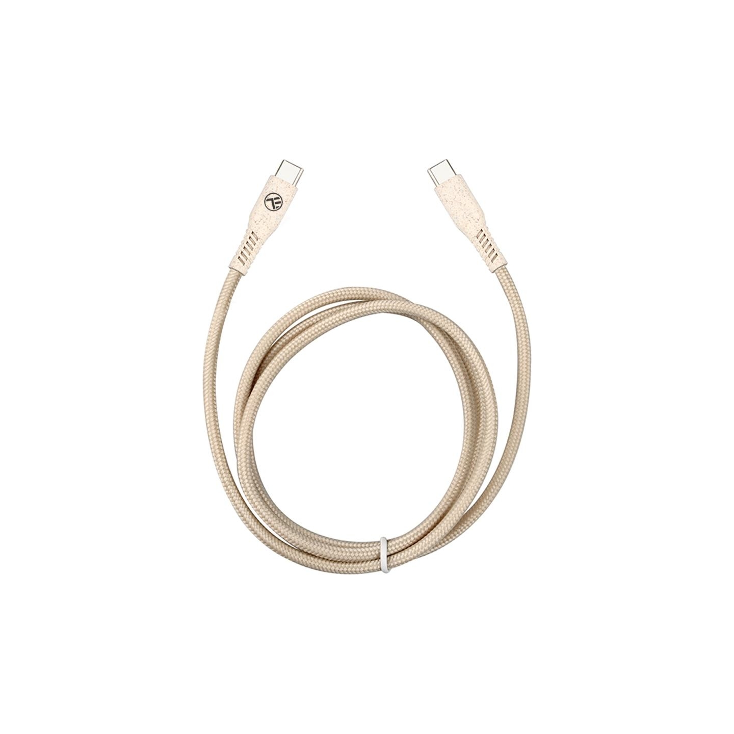 Tellur Green Data Cable Type-C to Type-C 3A PD60W 1m nylon cream
