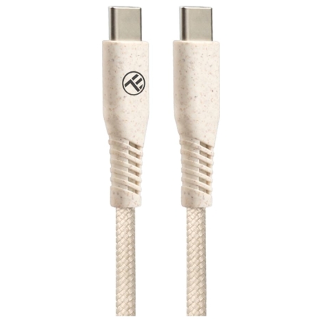 Tellur Green Data Cable Type-C to Type-C 3A PD60W 1m nylon cream