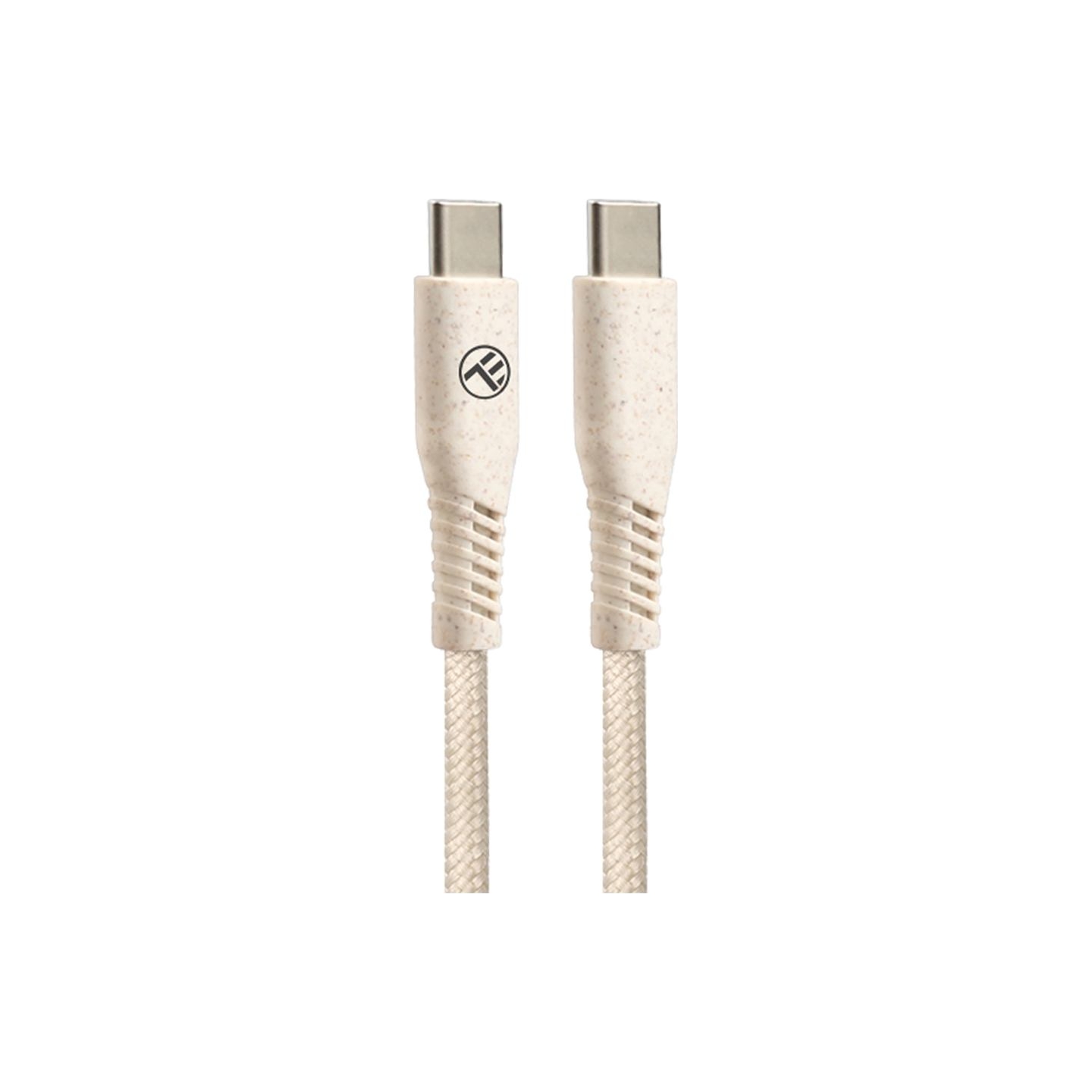 Tellur Green Data Cable Type-C to Type-C 3A PD60W 1m nylon cream
