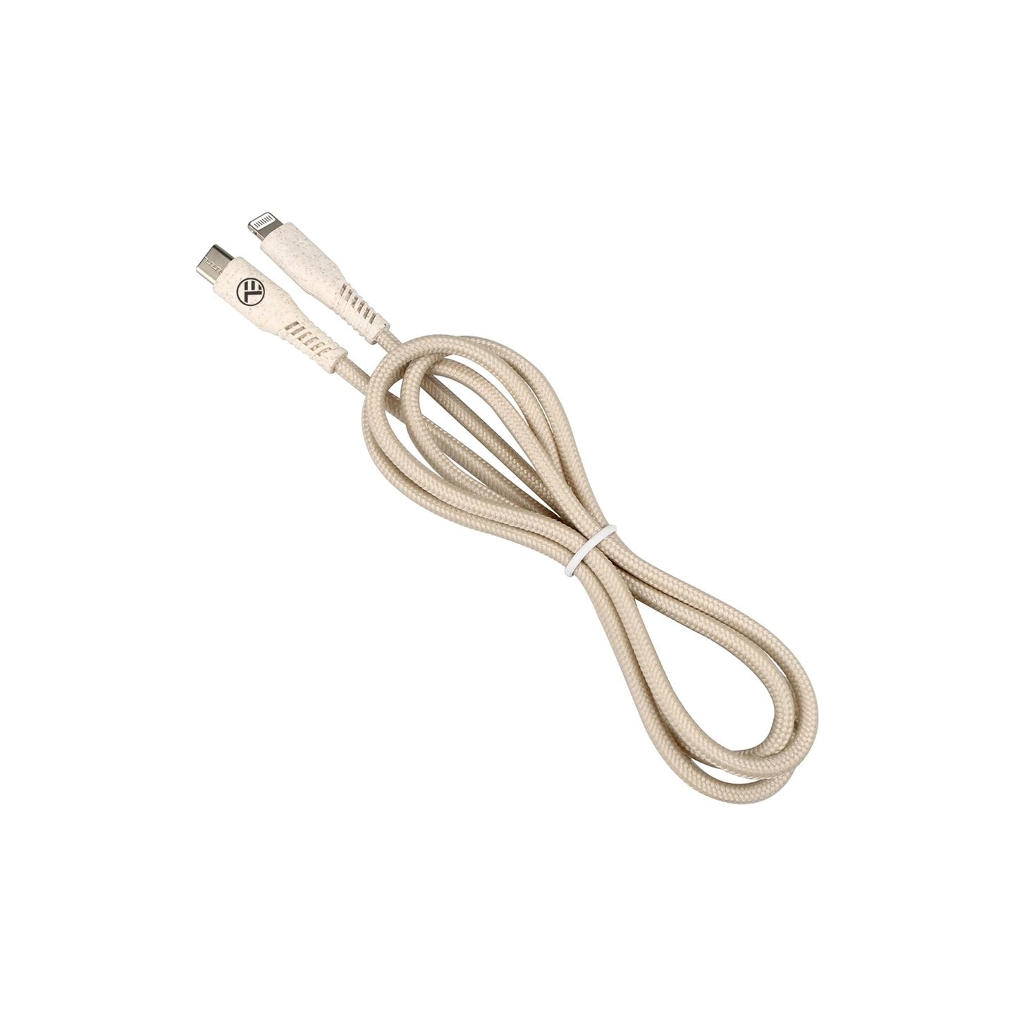 Tellur Green Data Cable Type-C To Lightning 2.4A PD20W 1m nylon Cream