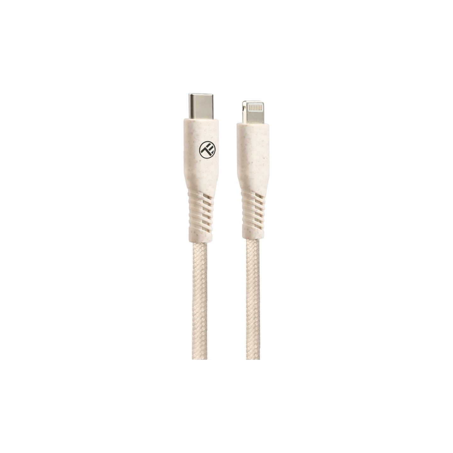 Tellur Green Data Cable Type-C To Lightning 2.4A PD20W 1m nylon Cream